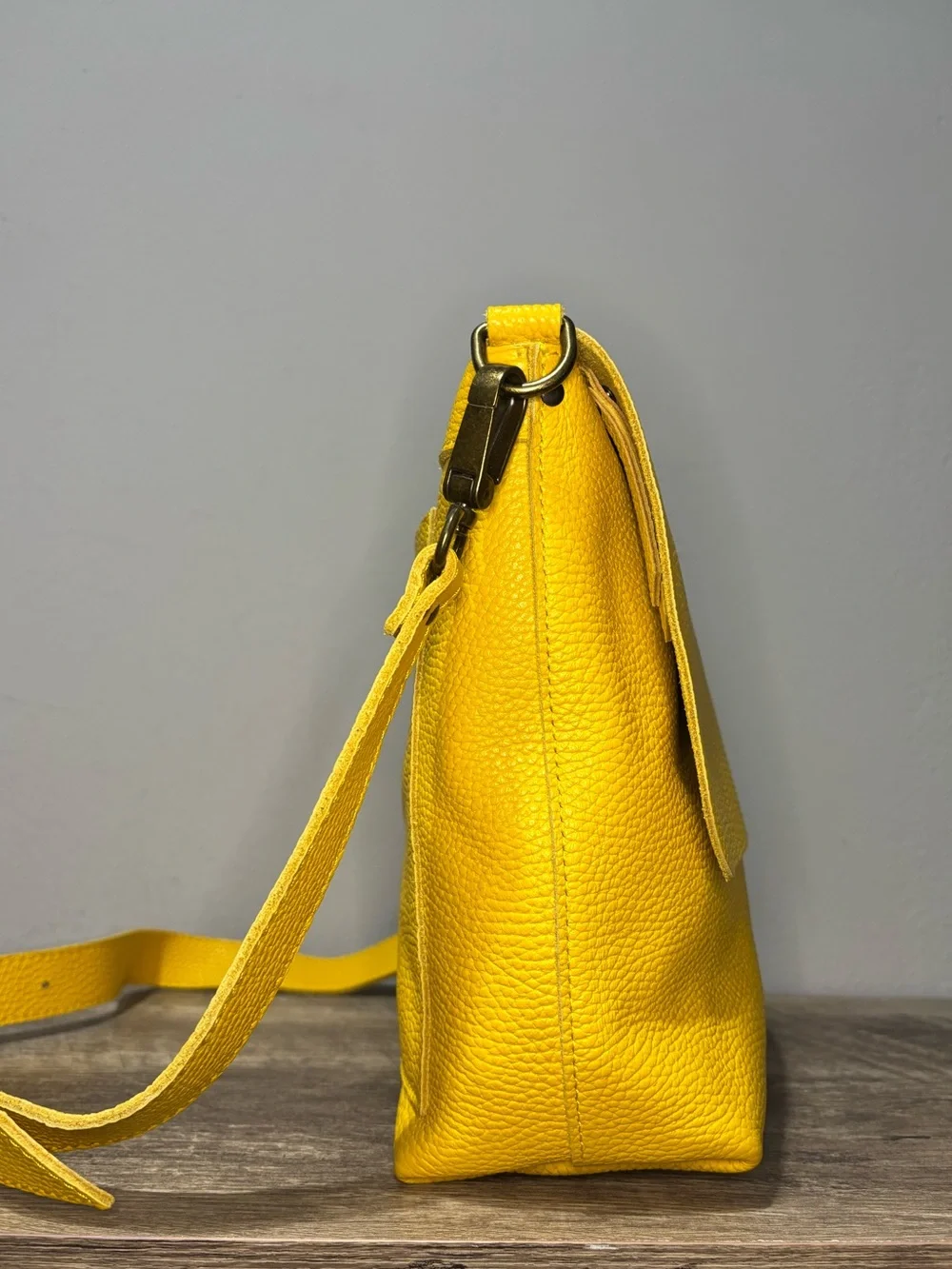 ELEVEN600 Pebbled Leather Crossbody Bag